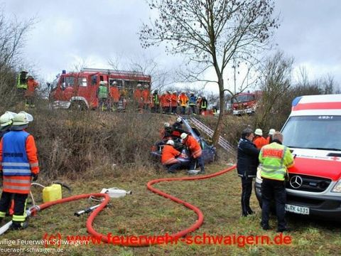 02.01.2012 – Schwerer Verkehrsunfall zwischen Stetten und Niederhofen