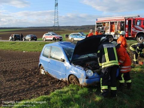 12.04.2013 – PKW überschlägt sich - Fahrerin eingeklemmt