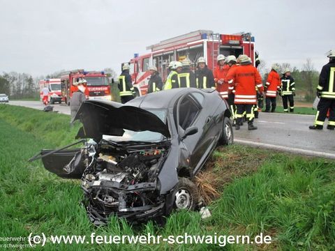26.04.2013 – Frontalzusammenstoß zwischen Schwaigern und Stetten a.H.