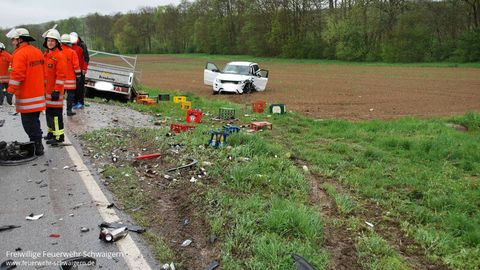 27.04.2013 – Straße mit Glasscherben übersät