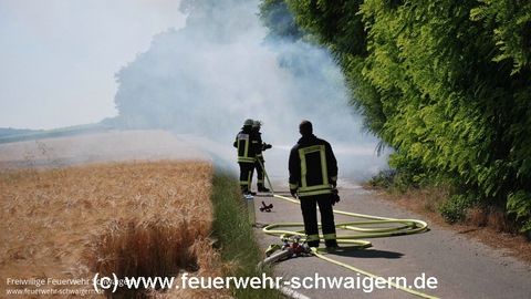 21.07.2013 – Flächenbrand direkt neben Getreidefeld