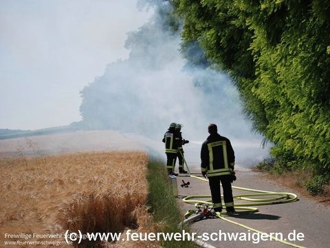 21.07.2013 – Flächenbrand direkt neben Getreidefeld