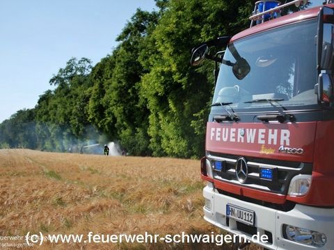 21.07.2013 – Flächenbrand direkt neben Getreidefeld
