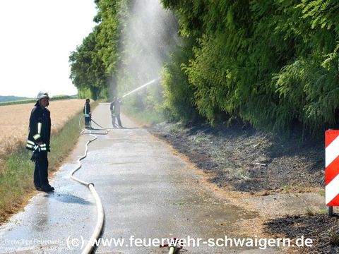 21.07.2013 – Flächenbrand direkt neben Getreidefeld