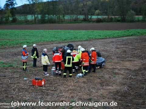 29.10.2013 – PKW stürzt über Böschung