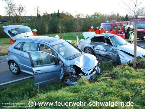 02.11.2013 – Frontalzusammenstoß - Fahrer schwer verletzt