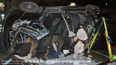 29.03.2015 – Verletzte Person aus Unfallfahrzeug befreit