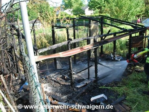 02.06.2015 – Brand einer Gartenhütte