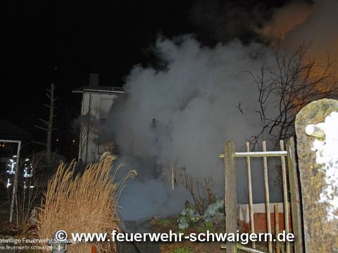 15.01.2017 – Gartenhaus in Vollbrand