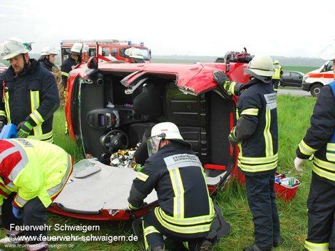 09.05.2017 – PKW kommt von der Fahrbahn ab und überschlägt sich.