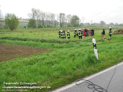 09.05.2017 – PKW kommt von der Fahrbahn ab und überschlägt sich.