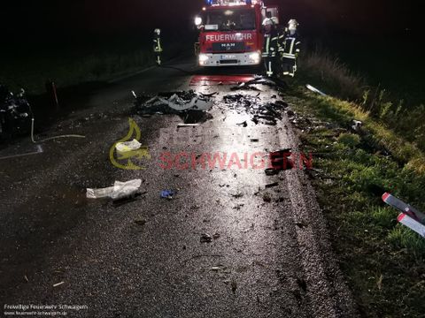 15.10.2020 – Eingeklemmte Person nach Frontalzusammenstoß auf K2160