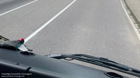 24.06.2021 – Ölspur in der Ortsdurchfahrt von Massenbach