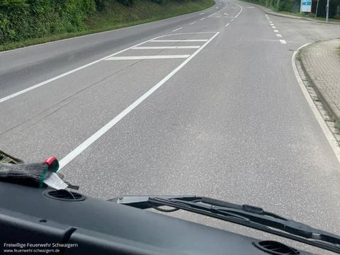 24.06.2021 – Ölspur in der Ortsdurchfahrt von Massenbach