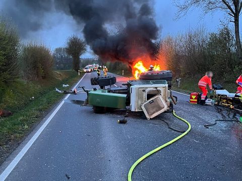 30.03.2024 – Auffahrunfall mit PKW-Brand auf B293