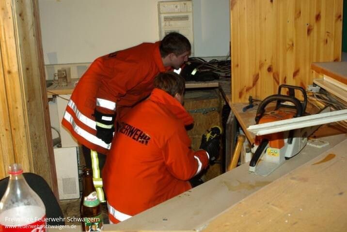 26.01.2012 – Schwelbrand im Jugendhaus in Massenbach