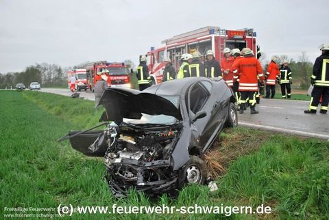26.04.2013 – Frontalzusammenstoß zwischen Schwaigern und Stetten a.H.