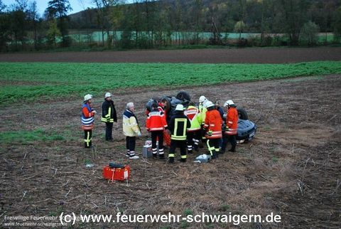 29.10.2013 – PKW stürzt über Böschung