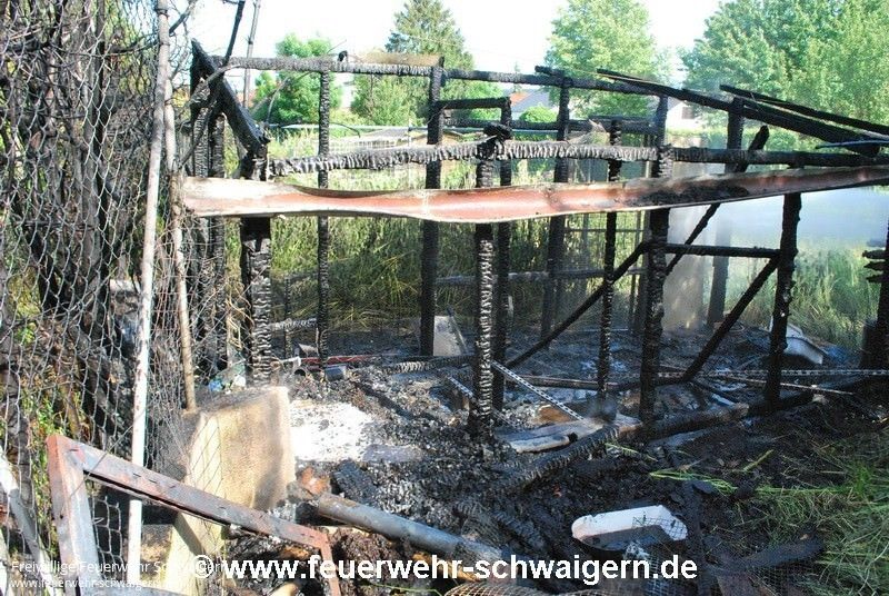 02.06.2015 – Brand einer Gartenhütte